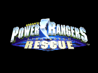 Power Rangers Lightspeed Rescue title screen for Nintendo 64